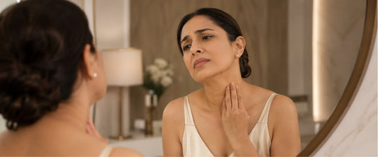 Indian women worried about her sagging neck skin