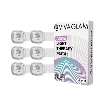 Viva Glam Acne Light Therapy patch packaging with six patches on a white background